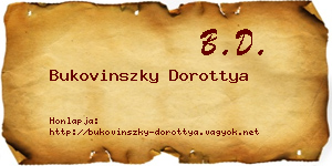 Bukovinszky Dorottya névjegykártya