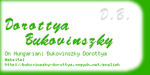 dorottya bukovinszky business card